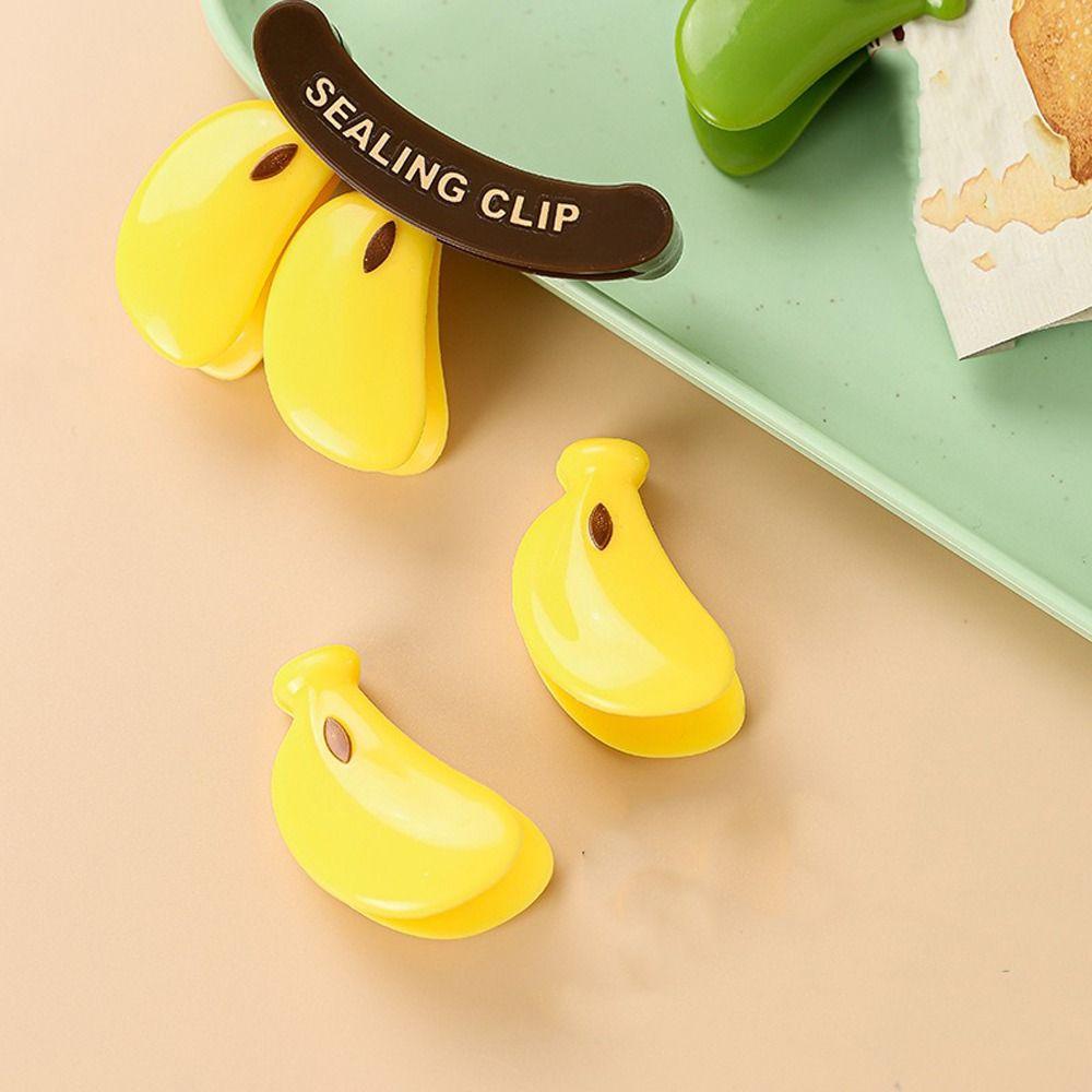 Plastic Banana Magnetic Sealing Clip Moisture-proof Hand Press Fresh-keeping Clip Household Multifunctional Food Bag Clip