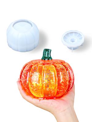 Boîte de Rangement Citrouille 3D Grande Moule en Silicone Plâtre Pot à Bougie Moule de Fabrication Pot de Fleurs Fait Main Moules en Résine Décor Halloween Cadeaux