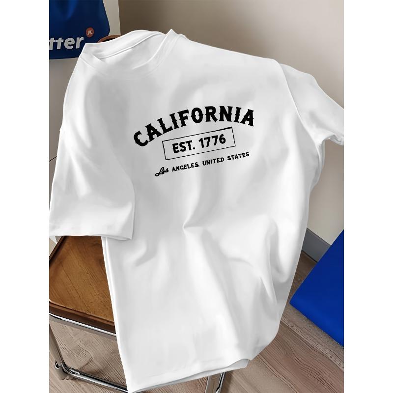 Men S Graphic T-Shirt - Short Sleeve, Round Neck, Casual Summer Tee with Design, Casual Attire, Workout Tshirt | Graphic Print Tee | Comfortable Fit S