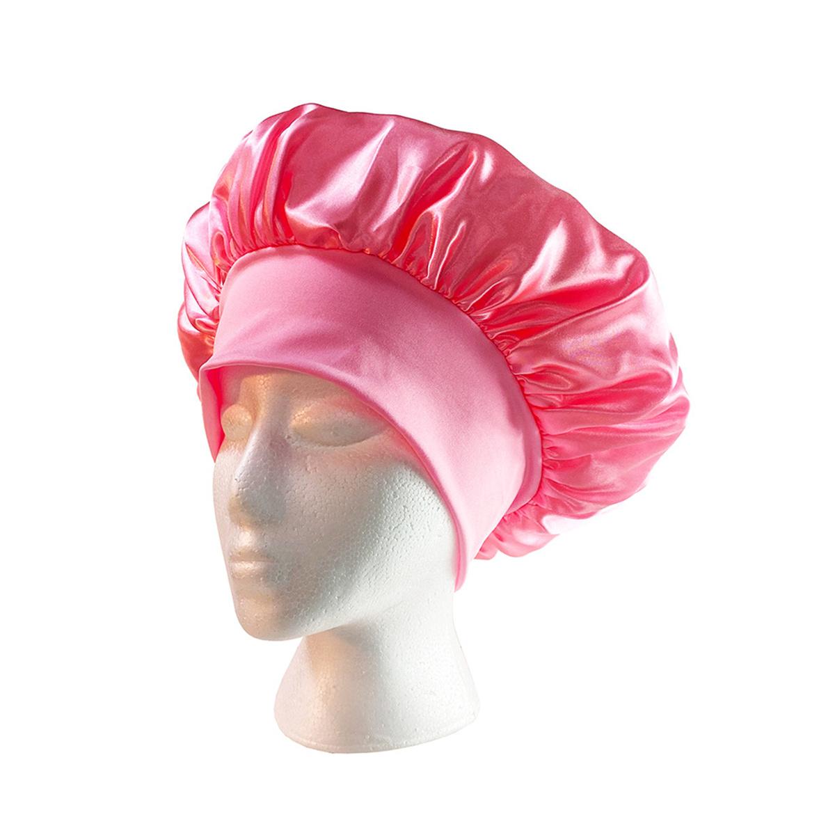 

1 silky sleep cap with optional length for straight and curly hair, extra large hair cap for dreadlocks and braids, satin sleep