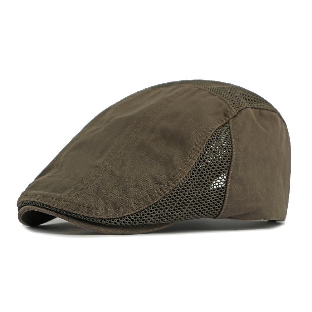 Casquette Forward en Maille d'Été pour Homme Casquette à Visière Respirante Casquette Respirante Protection Solaire Béret Rétro