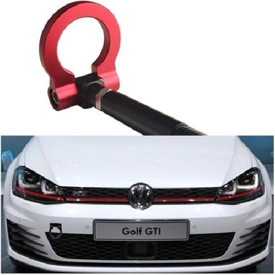 

Красный буксировочный крюк с резьбой для Volkswagen MK7 VII Golf GTi 2015-Вверх