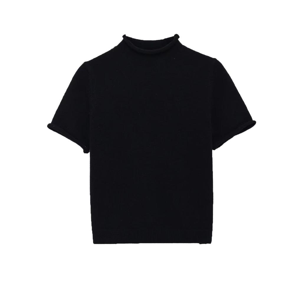 European and American style, new women's clothing, foreign style, soft flat needle short-sleeved knitted sweater 5536135