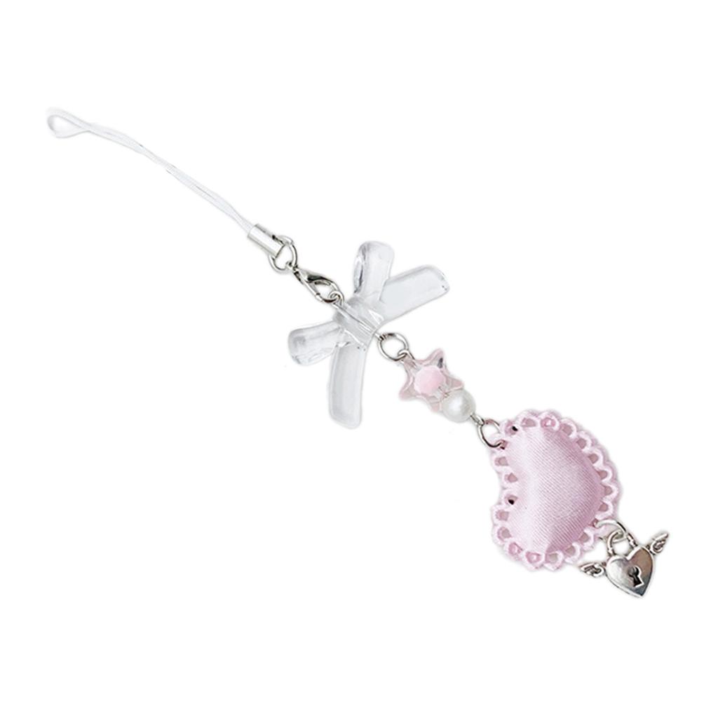 Fashion Heart Bowknot Star Agățat Pandantiv telefon Breloc Snur Buzunar Breloc Curea Geantă Decorare Portofel Pandantive