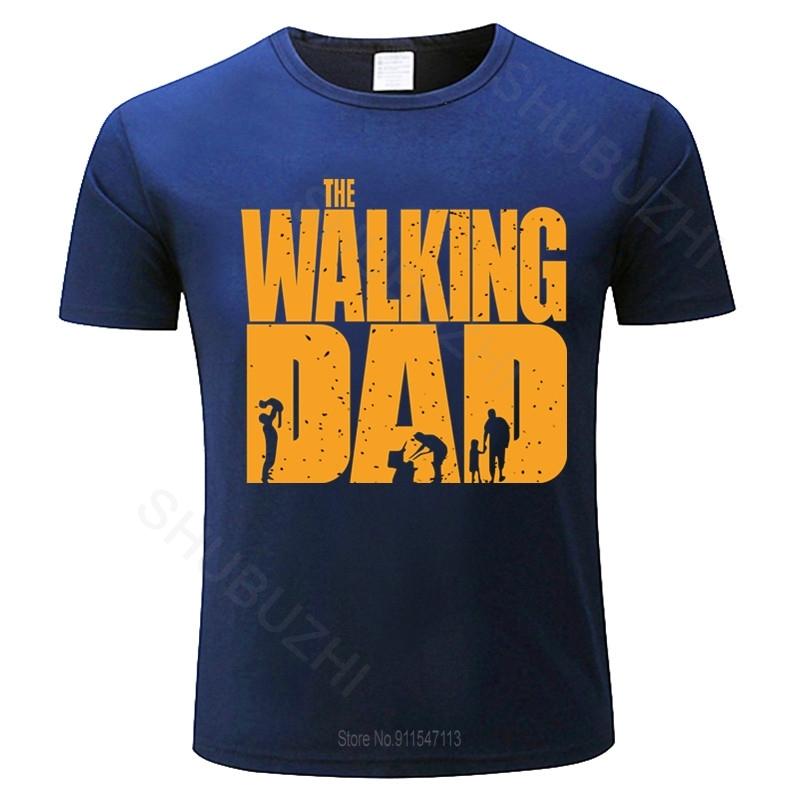 Mens cotton tshirt The Walking Dad Funny Mens T Shirt Fathers Day Dead Gift Birthday Dark Gray ! male summer teeshirt