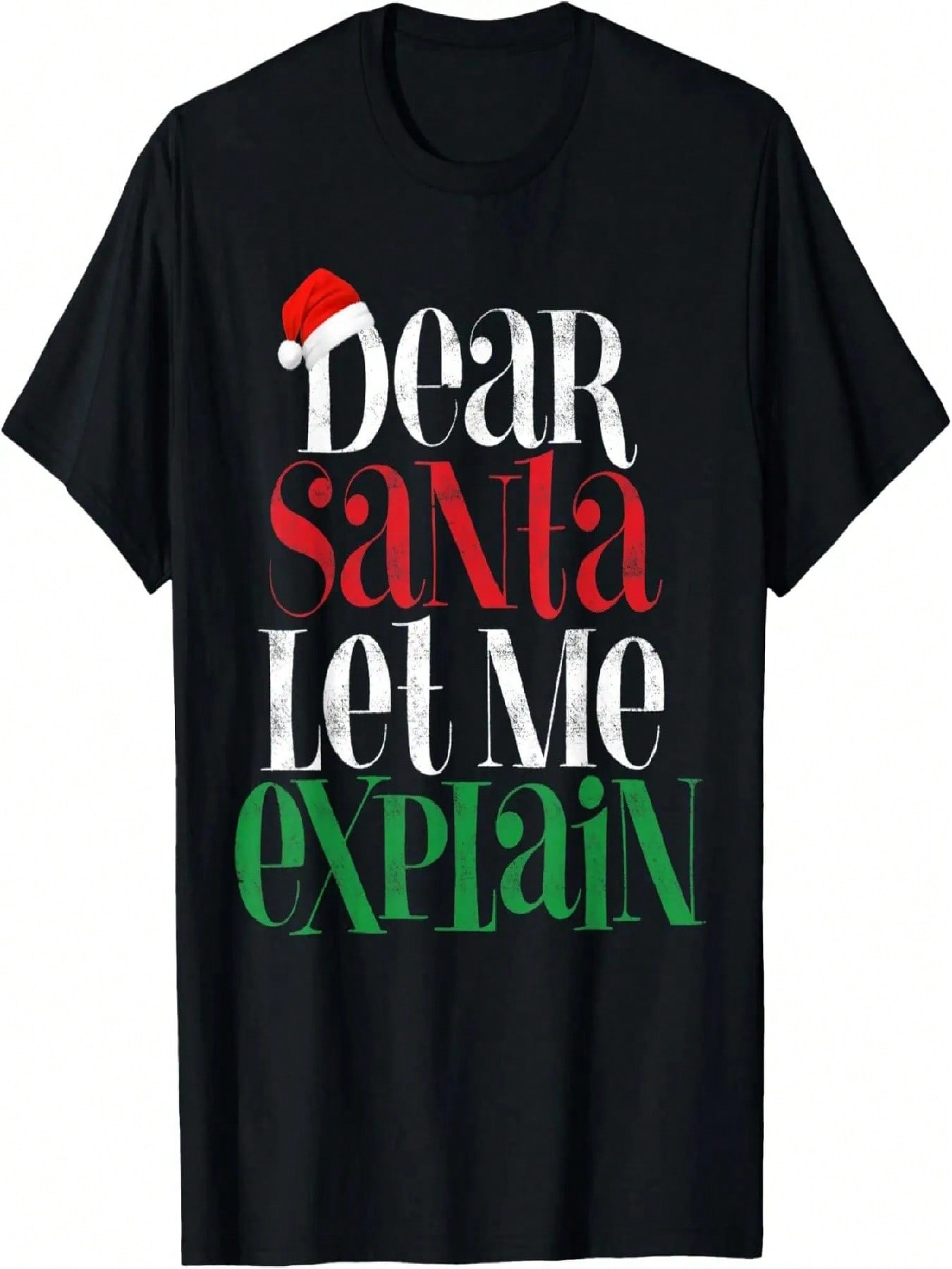 Dear Santa Let s Me Explain Funny Christmas Pajama Costume T-Shirt S разноцветный