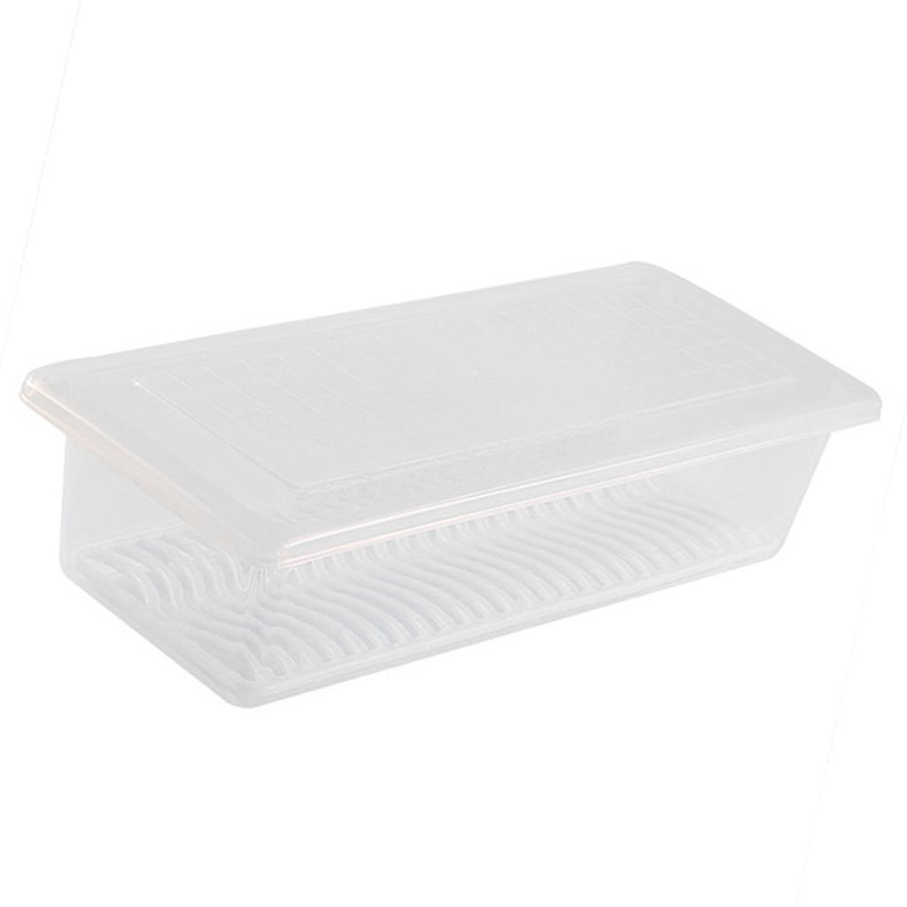 Fridge Food Box Transparent Removable Drain Tray Refrigerator Food Container with Lid for Fruit Vegetable