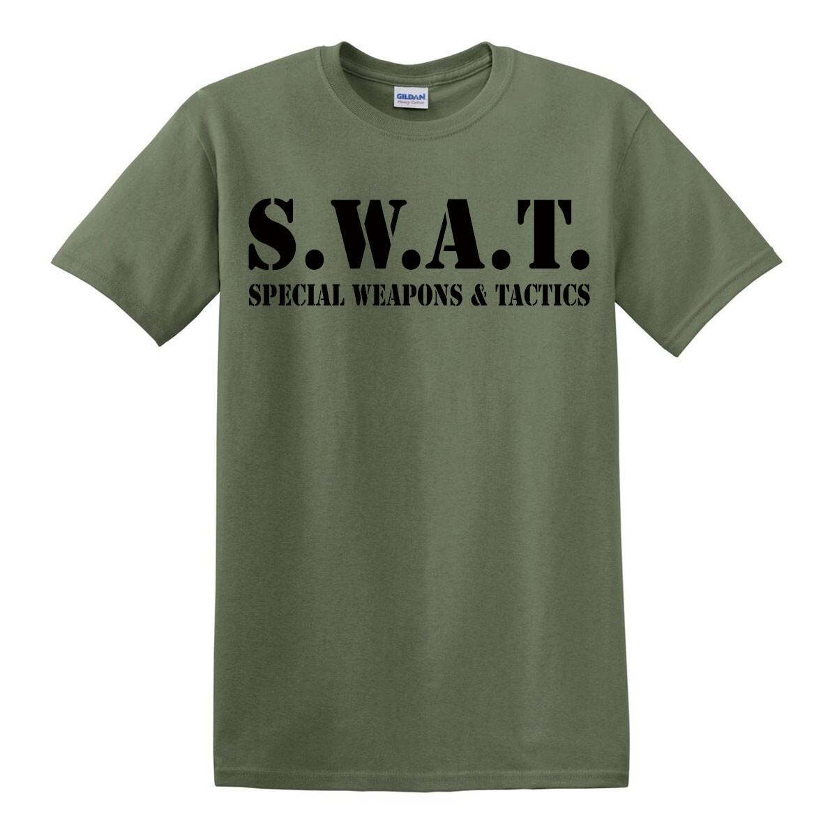 Футболка SWAT Мужская Женская Футболки Топ Карнавальный Костюм Военный S.W.A.T Полицейский Костюм Студенческий Вечеринка Топ 4XL