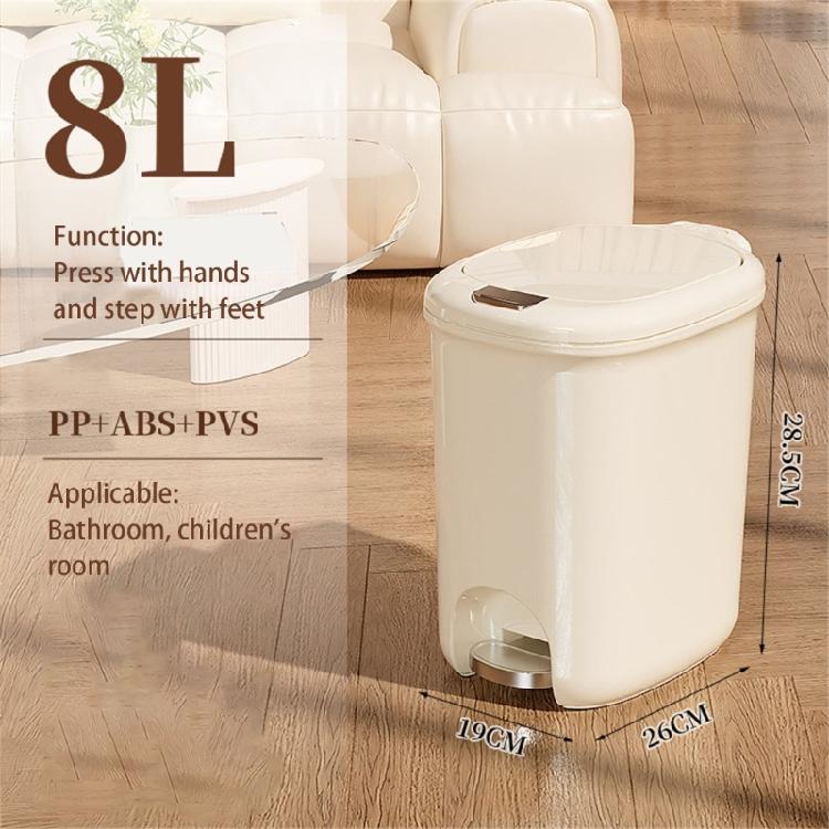 Pedal Bathroom Trash Can for Kitchen Hotel Home or Office 8/12L Trash Can with Lid for Household and Professional