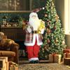 120cm Animated Santa Claus Figure, with Sound and Lights - Red/Green