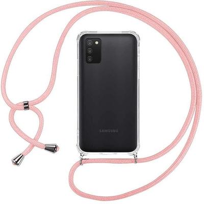 Hülle - BOOLING - für Samsung A03S - Flexibel - Kratzfest - Rosa Umhängeband