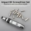 16PCS heavy-duty impact screwdriver set, chisel head tool kit, flat screw puller, disassembly tool
