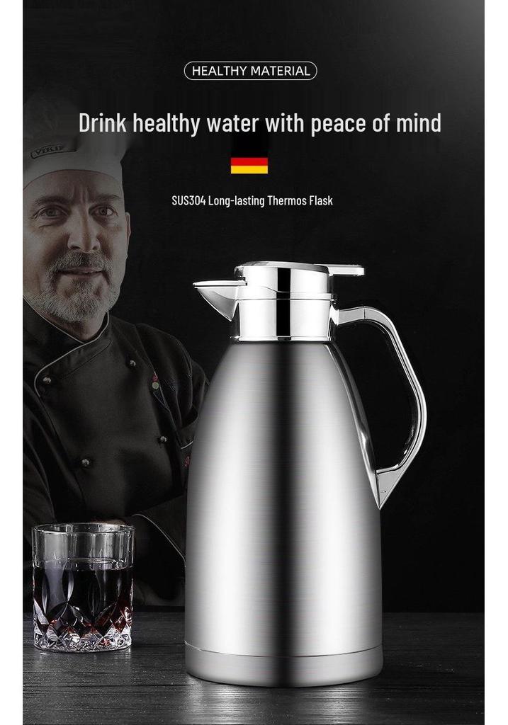 6 Stainless Steel Thermos - Large Capacity Home Kettle for Hot Water, Long-Lasting Vacuum Insulation