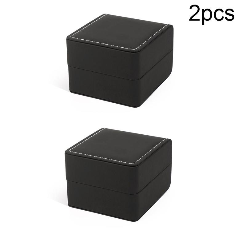 1/2/3Pcs Single Watch Gift Storage Box Square PU Leather with Pillow Portable Wristwatch Display Case for Birthday Gifts