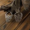 6 pares de pendientes unisex de Halloween con forma de calavera, abeja y murciélago, colgantes, joyería de moda, regalo