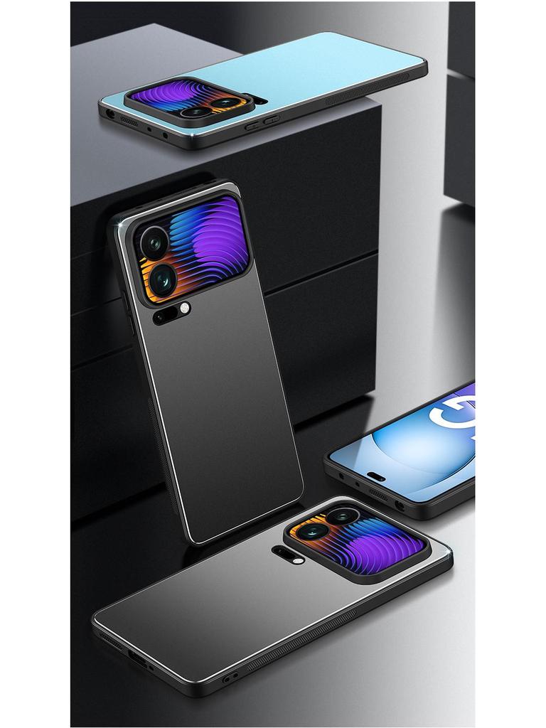Xiaomi 17 Pro/Pro Max Frosted Stand Protective Case with Full Coverage, Anti-Fall Design for Men
