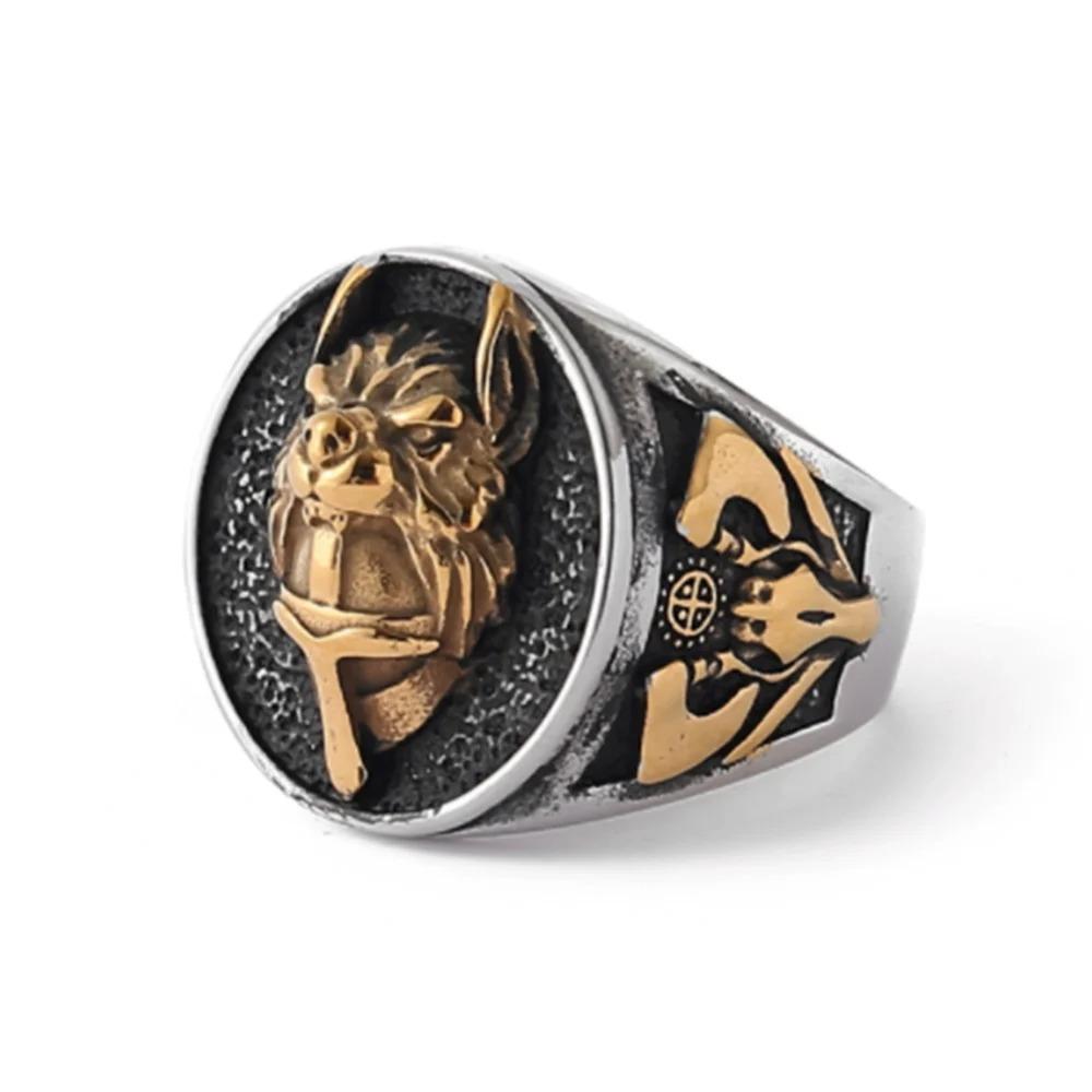 Винтажное украшение Стильное мужское кольцо-жест викинга-воина 13