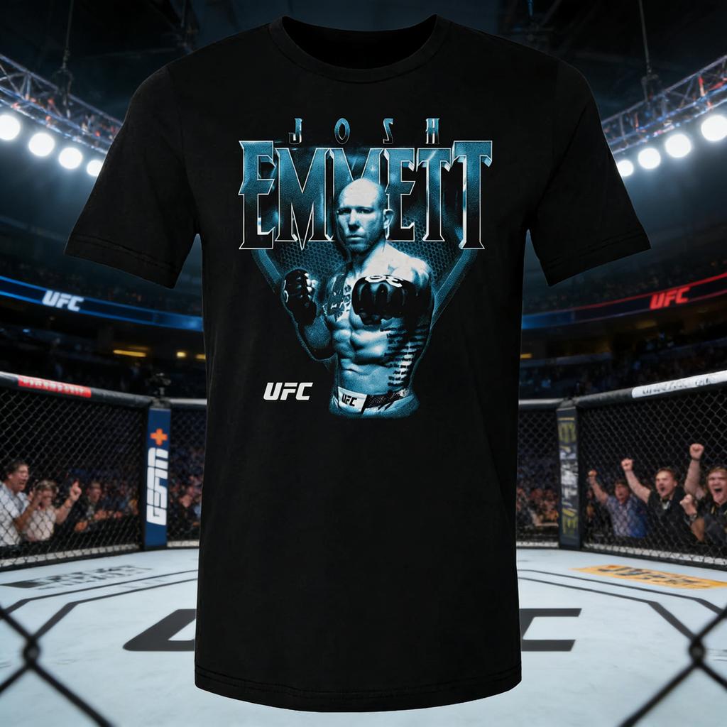 2026 Summer UFC Josh Emmett Fighting Graphic Tshirt Women Sports Cotton Short Sleeve Loose Leisure Fitness Shirt Unisex
