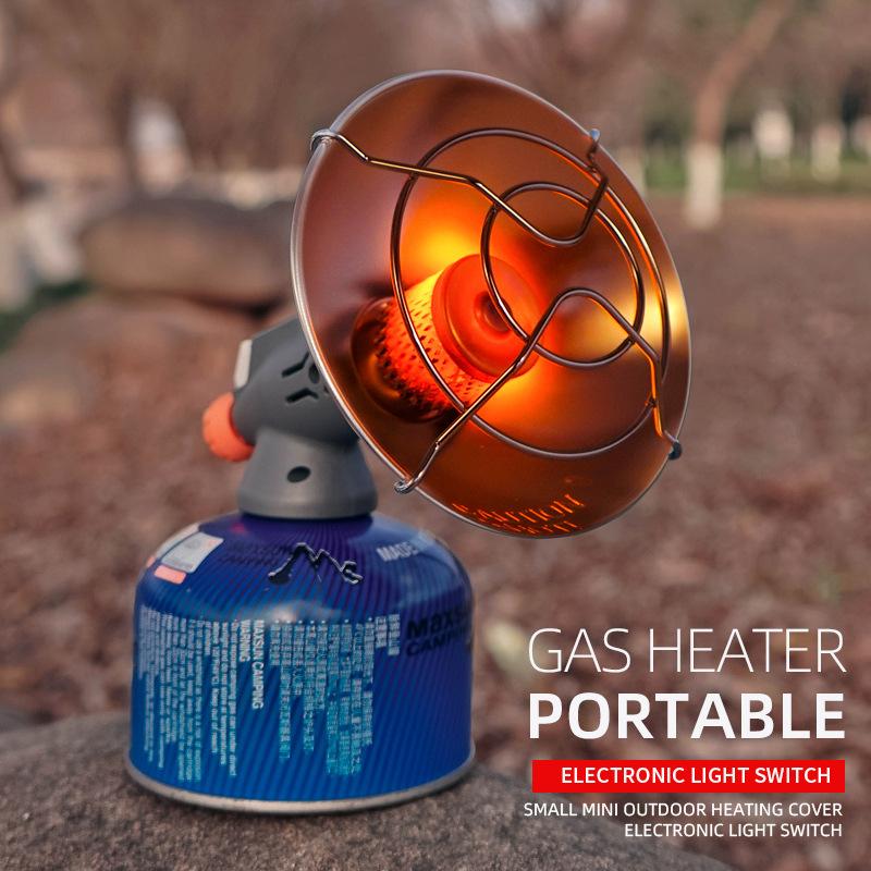 Outdoor Camping Portable Stainless Steel Mini Gas Heater Winter Fishing DurableTent Stove for Ice Fishing Metal Camping Tool
