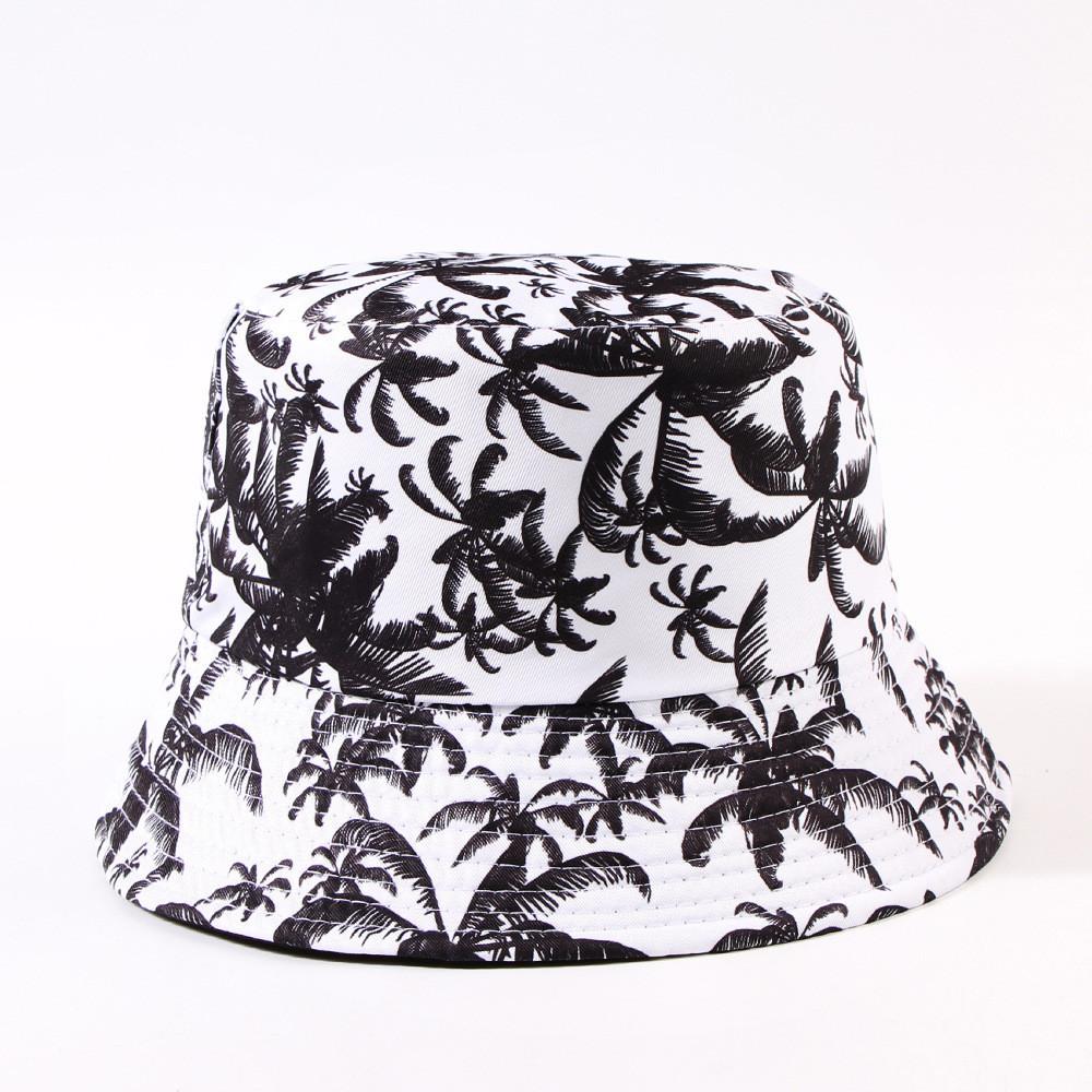 Stylish Summer Sun Hat With Coconut Tree Print For Men And Women