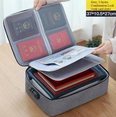 Document Storage Bag Passport Files Lockable Folder Ticket Credit Card Certificates Bags Office Organizer Accessories Supplies