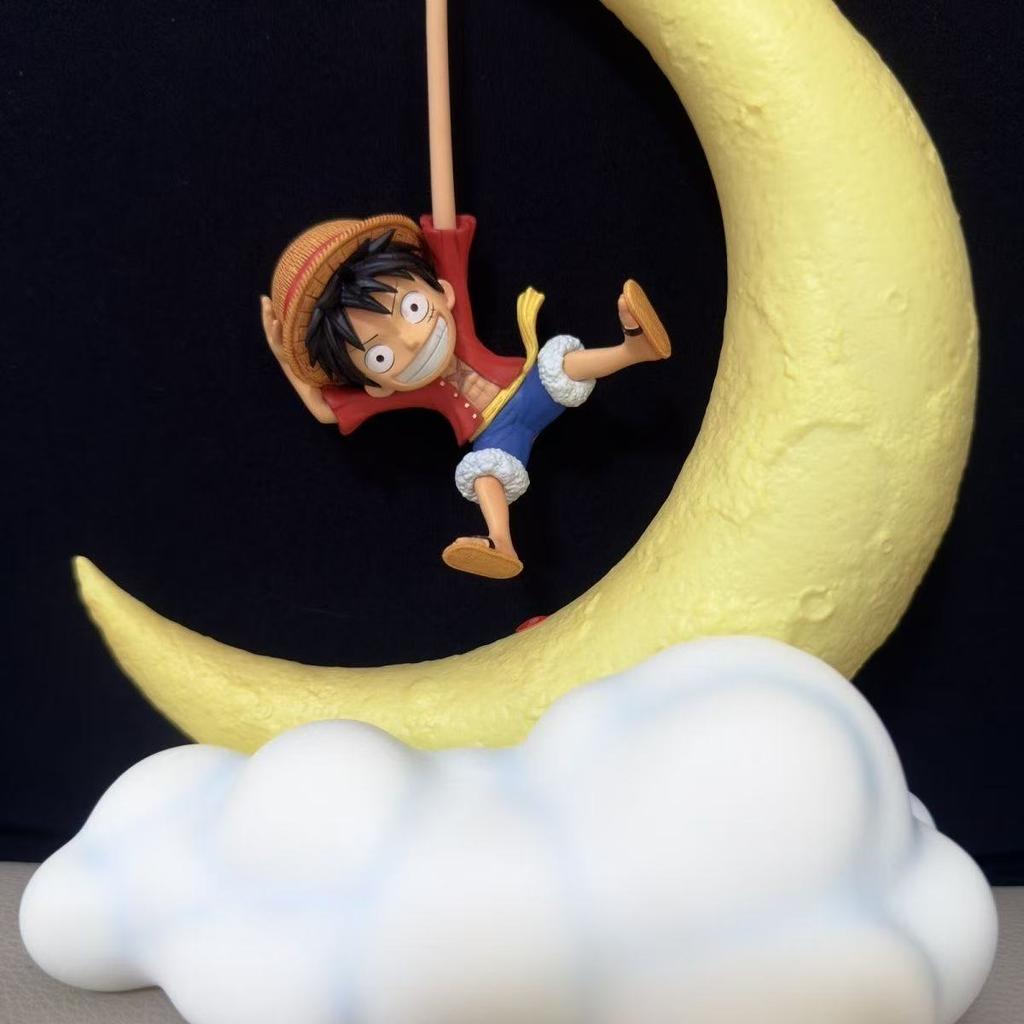 One Piece Luffy Night Light Anime Peripheral Desktop Decoration Moon Lamp Children Gifts