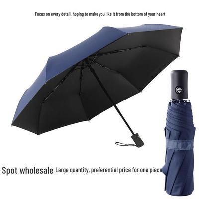 Automatic 8-Rib Vinyl Double Folding Stormproof Sun and Rain Umbrella with Sunscreen and Sunshade Features.