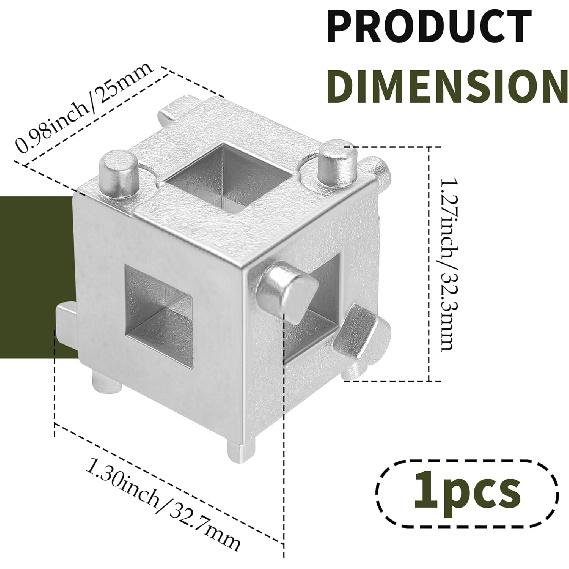 Junecarp Cube Brake Caliper Compression Tool,Steel Brake Caliper Tool Car Rear Disc Brake Piston Tool,Specialized Car Accessories Brake Piston Tool