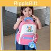 Unique Breathable Oxford Fabric Backpack For Kids With Playful Cartoon Bear Design For School
