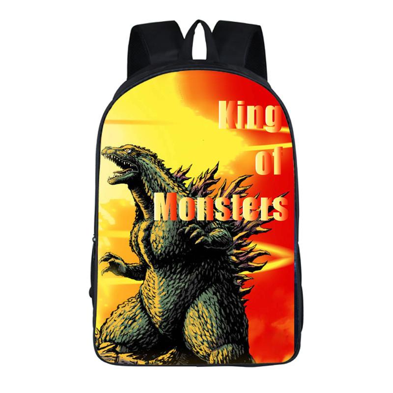 Strapazierfähiger 3D Godzilla King Of The Monsters Rucksack Kinder Schultasche mit klassischem Reiz