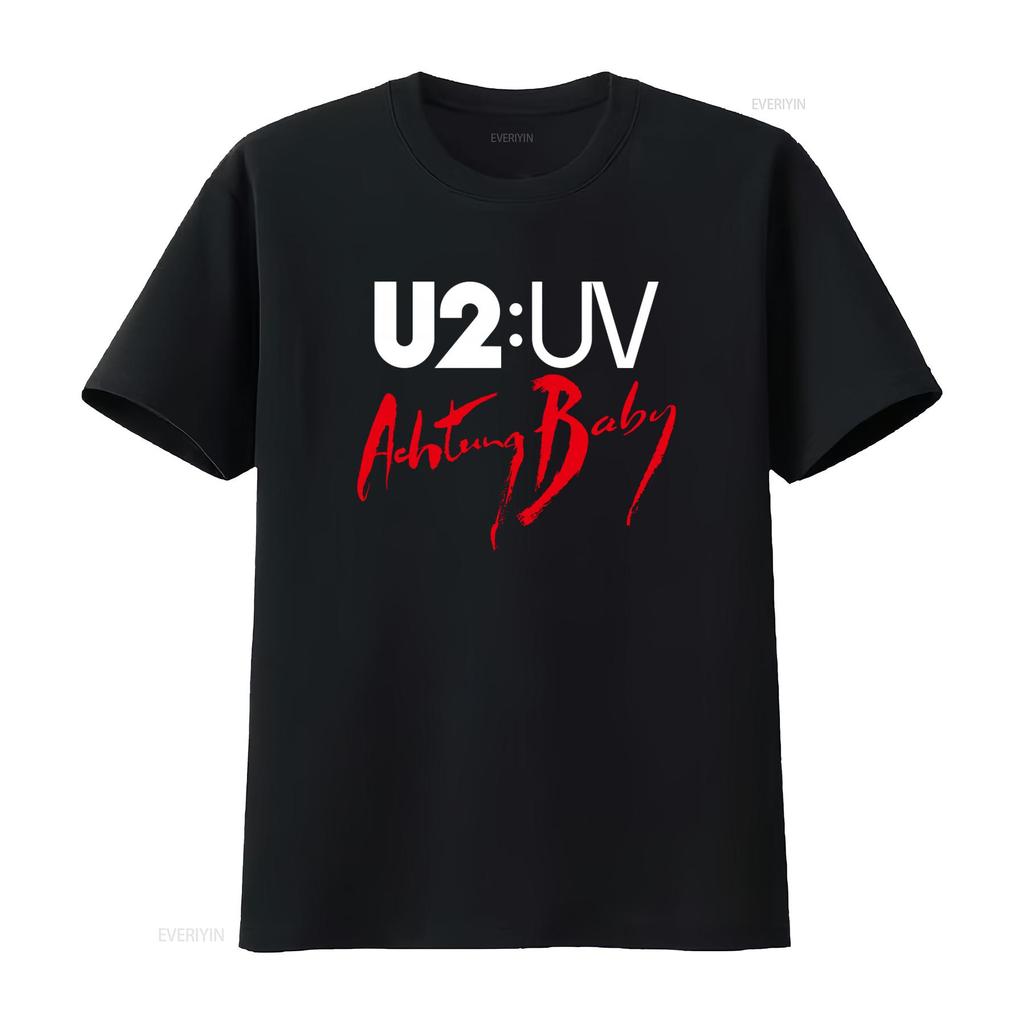 U2 Achtung Baby Tour 2024 T Shirt Band Live At Sphere Classic Rock Concert Fan vintage Washed Stylish Unisex fashion Breathable