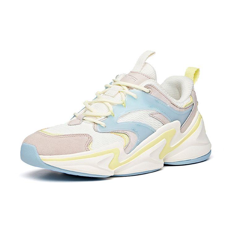 Anta Heartfelt Shock Absorbing Non-Slip Low-Top Running Shoes Women Sneaker White Green 12918881-9