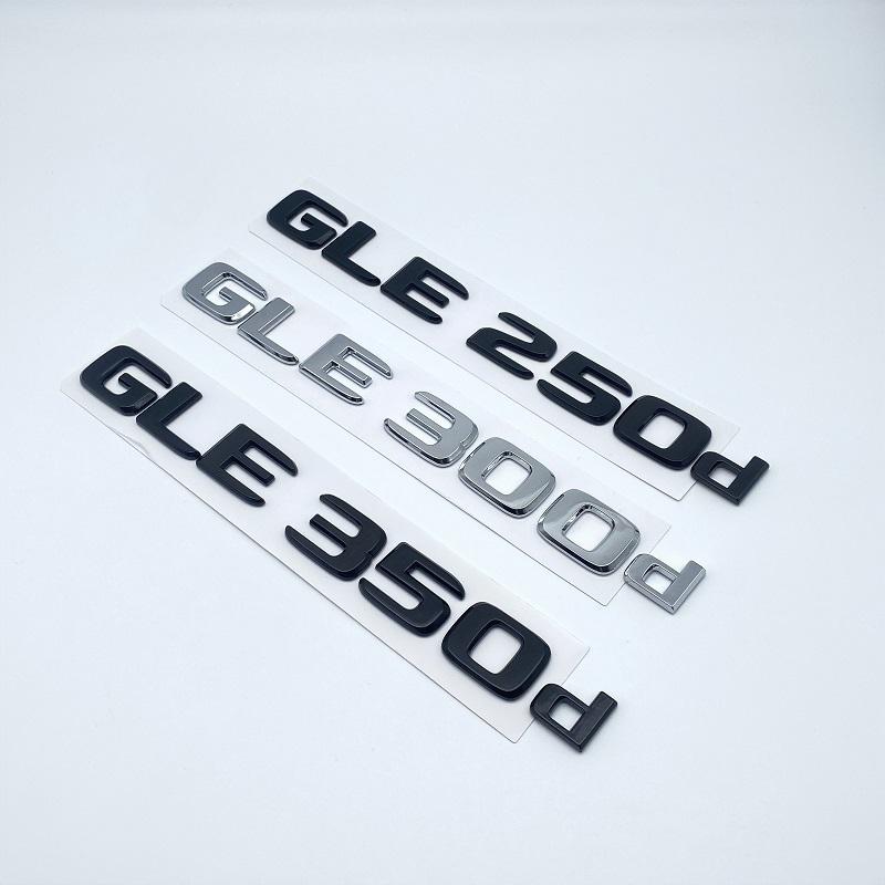 2017 Letras Emblema Emblema para Mercedes Benz GLE250d GLE300d GLE350d GLE400 GLE450 4Matic Estilo de Carro Porta-malas Placa de Identificação Adesivo