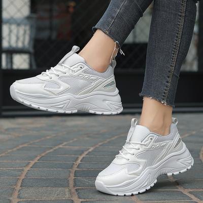 Women's Shoes Fashionable New Thick-soled Heightened Breathable Wear-resistant Non-slip Dad Shoes Casual Sports Shoes Large Size Women's Shoes