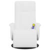 VidaXL Recliner Massage Chair Footrest White Faux Leather 356518