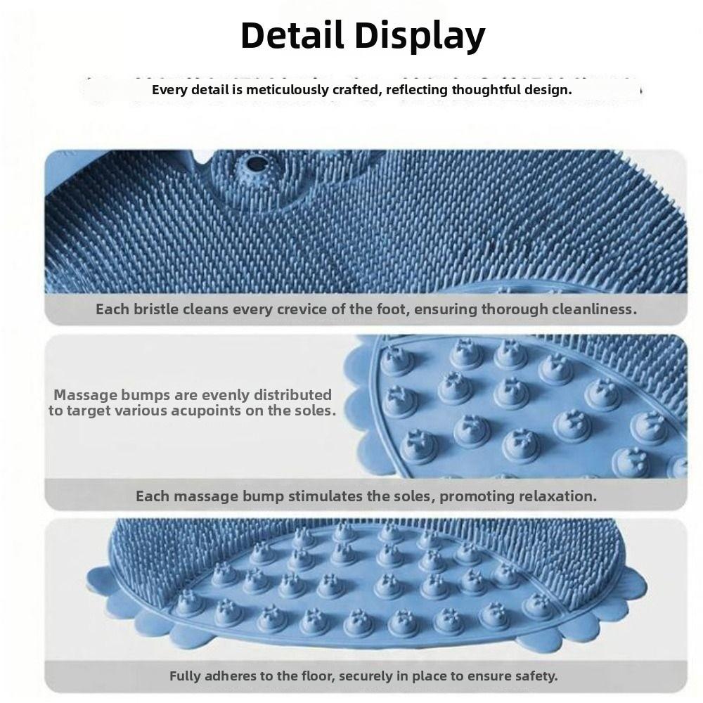 Crab Shape Shower Foot Scrubber Mat Cartoon Magnet Bead Massage Shower Pad Comfortable Creative Non-slip Bath Rug