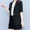 Summer Suit Plus Size Women's Fashion Loose Short-sleeved Suit Jacket Temperament Professional Shorts Suit Two-piece Suit