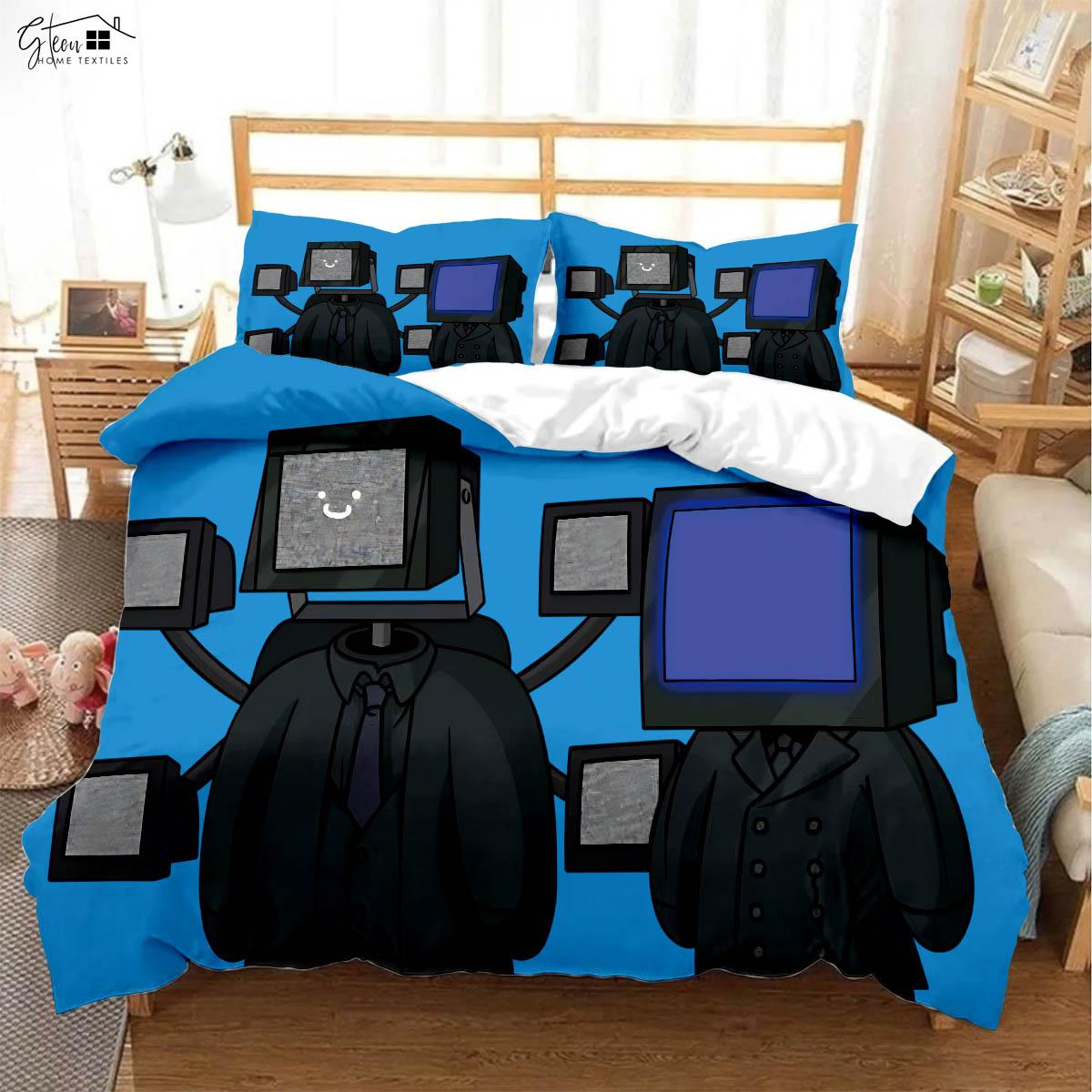 

Анимация Мультфильм Игра 3D Печать Одеяло Чехол Наволочка Постельное белье Комплект из трех частей Мягкий и удобный пододеяльник EU 135x200cm 2PCS