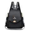 Schoolbag Fashion Atmospheric Trend Versatile Backpack 1011 New Women's Bag Large Capacity Daily Travel Bag Casual Soft Leather Bag