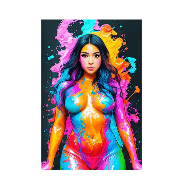 

Красочные абстрактные постеры для боди-арта, сексуальные женские настенные принты на холсте, аниме, граффити для девочек, картины для гостиной, домашний декор, фотографии 21x30 No Frame розовый