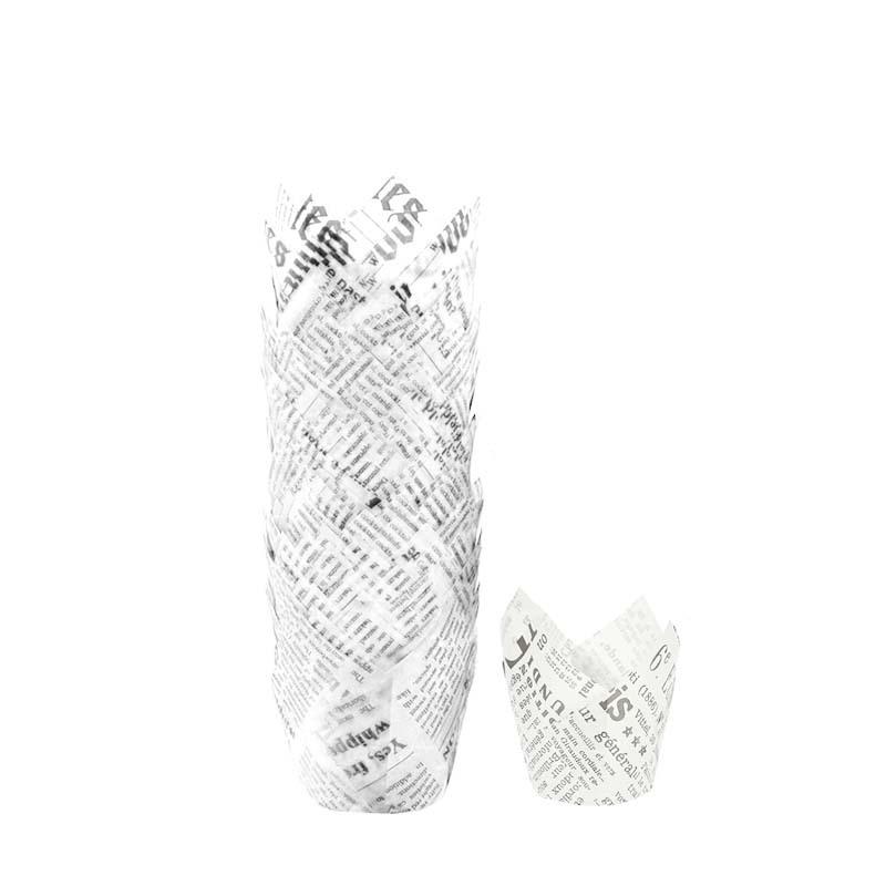 Tulip Cupcake Wrapping Paper Oil-Proof Bread Holder Newspaper Cup Printing English Goblet Of Fire 200