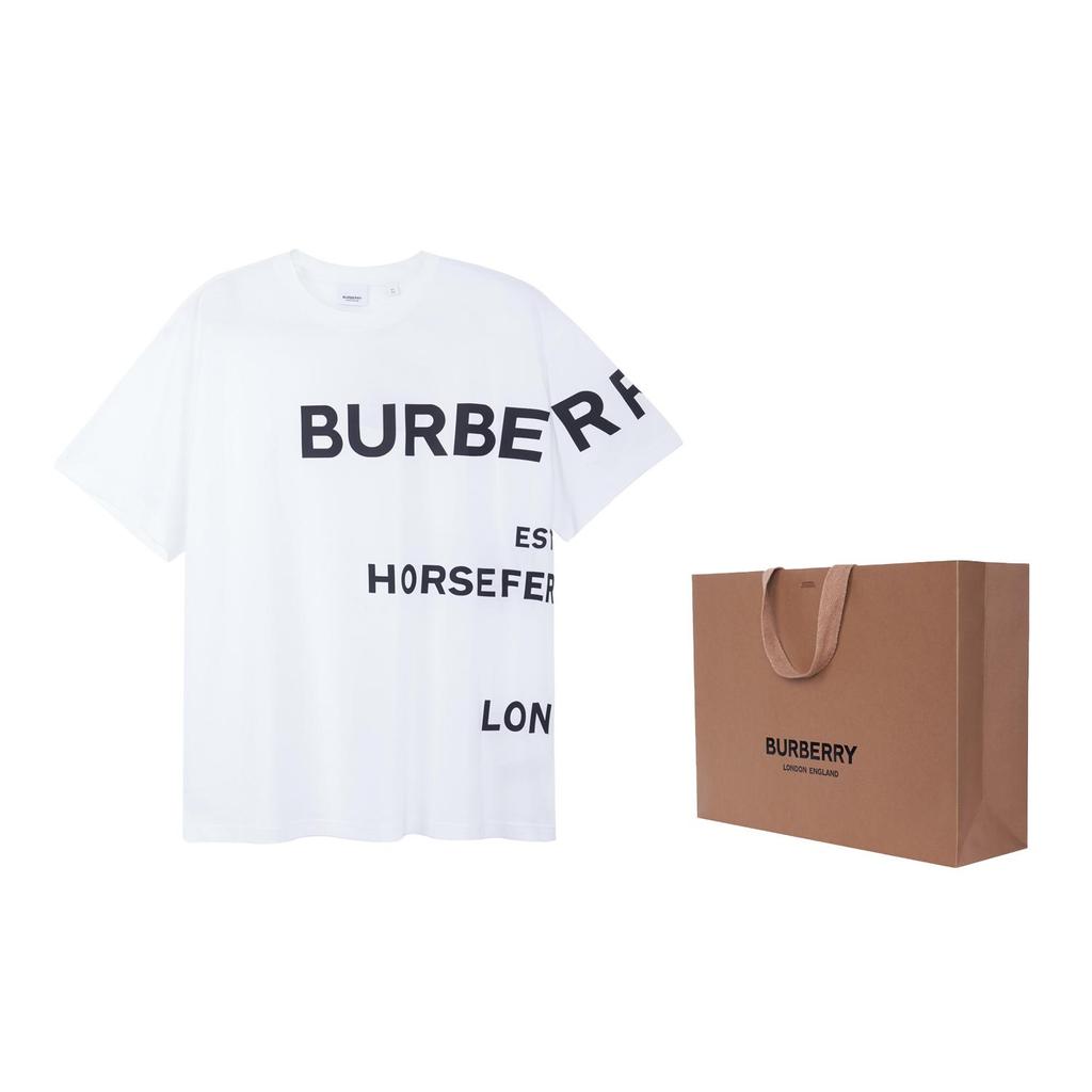 Burberry Men Horseferry-Print T-shirt White/Black 80406911