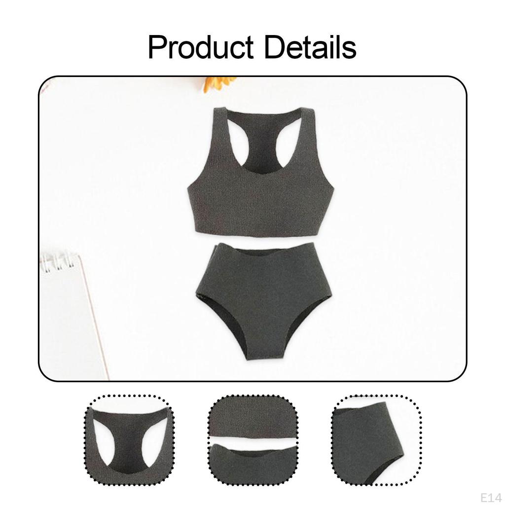 1/12 Miniature Clothing Ensemble with Sports Top and Shorts for Female Dolls
