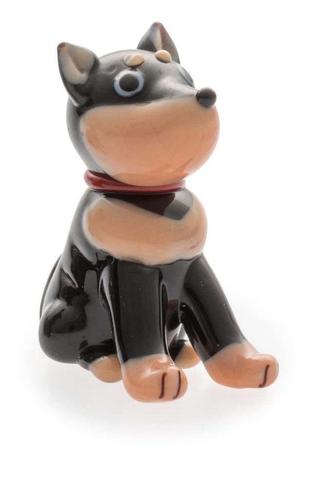 Castle Enterprises Adorable Glass Dog Series [Shiba Inu] Chocolate Tan