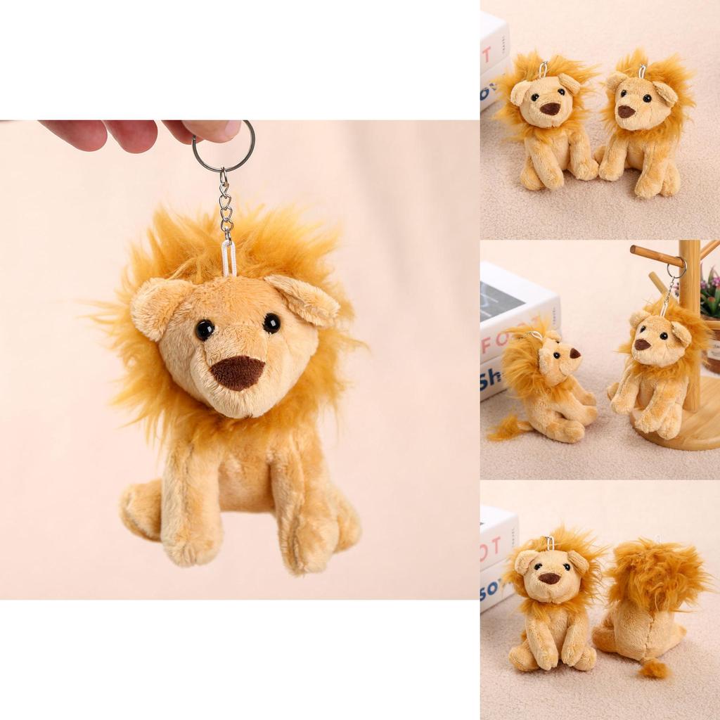 Portachiavi Peluche Leone con Imbottitura in Cotone PP per Decorazione Borsa e Collezionisti