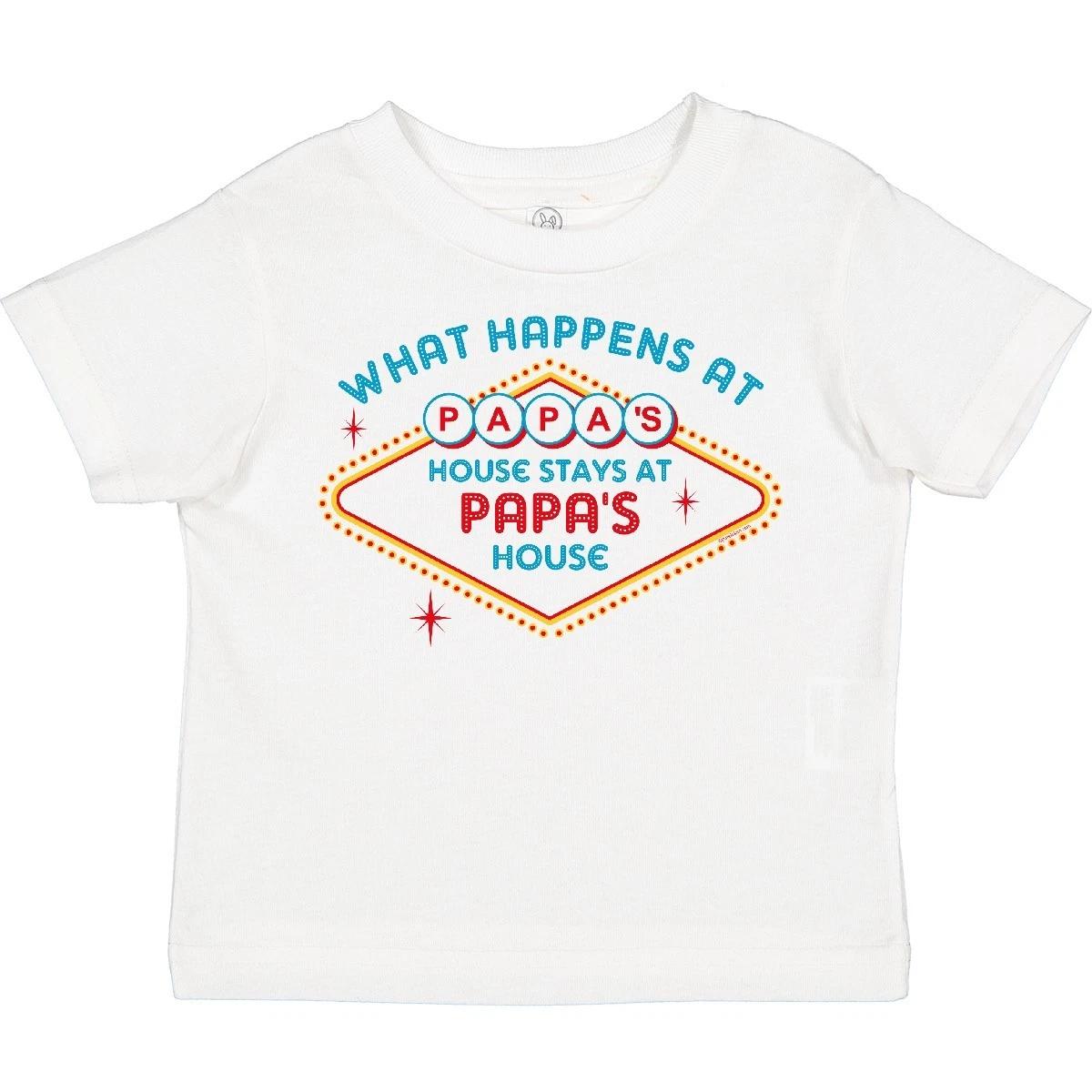 

Inktastic Las Vegas Stays At Papa s Toddler T-Shirt Happens House Funny Grandpa 110