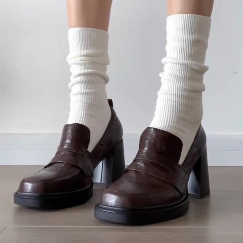 Fashion Hot Selling Soft Leather Style Women's Summer Heel High Heel Single Shoes Comfortable Casual High Quality Single Shoes