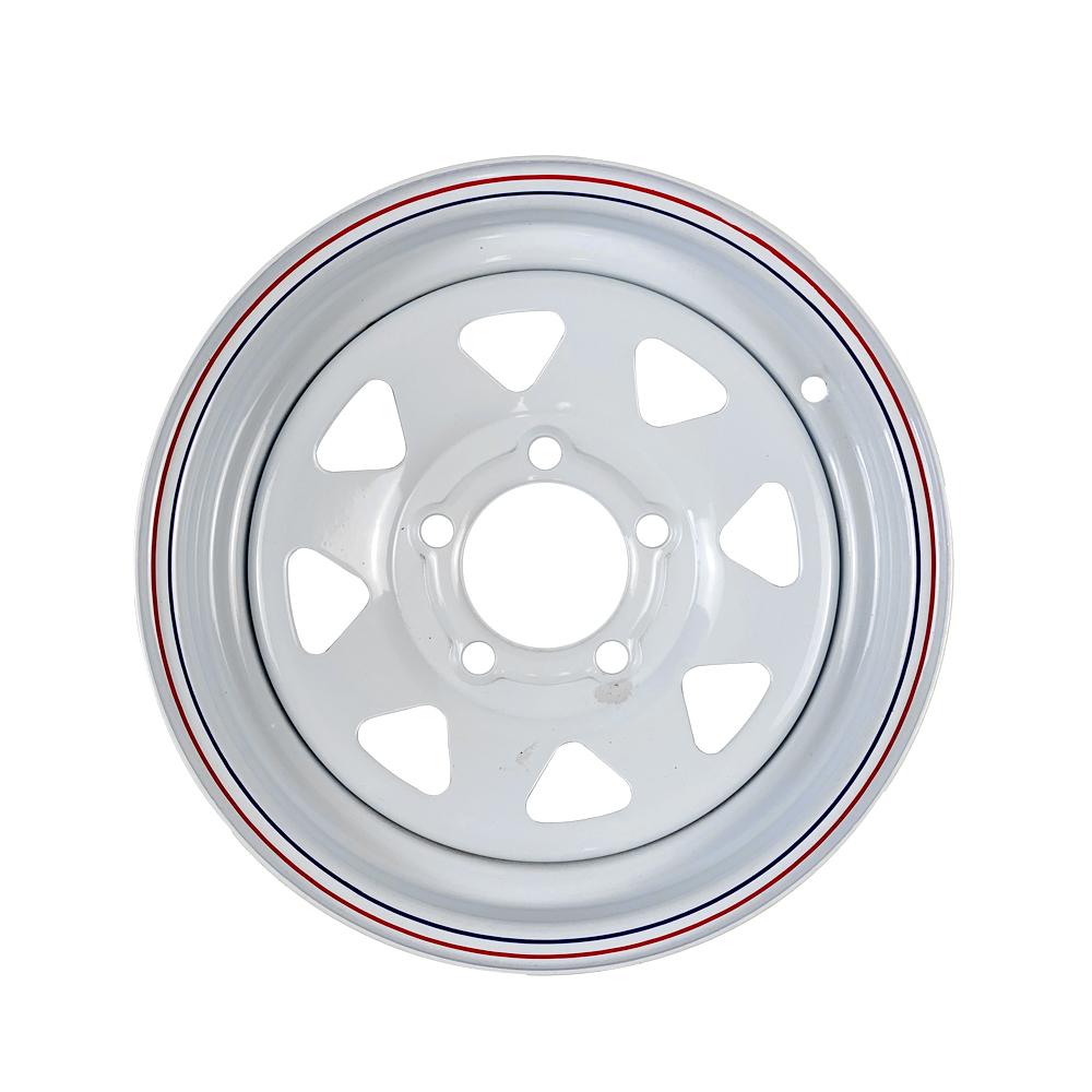 

13 Inch X 4.5J White Spoke Trailer Rim 4-100 and 5 -114.3 Car Bolt Pattern Caravan Boat RV Parts Accessories Rim 5-114.3