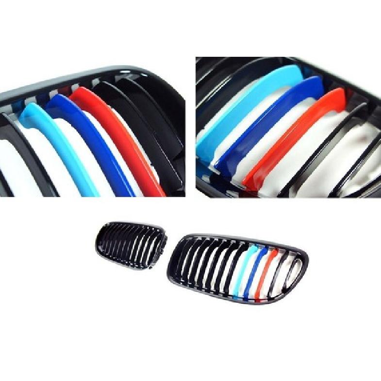 M-Sport 3-Color Grille ert Trims For BMW E90 E91 LCI 3 Series Kidney Grill