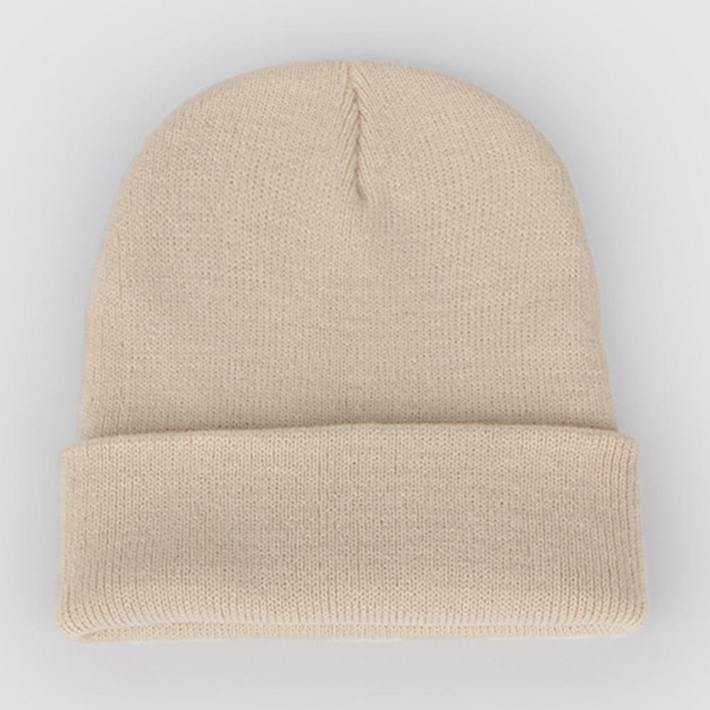 Paar Frauen Männer Mode Winter Warm Einfarbig Mode Wolle Strickmütze Mütze Beanie
